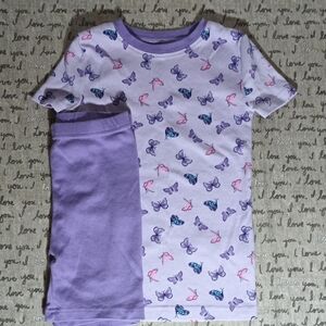 Purple Butterfly Pajama Set